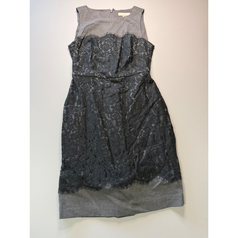Banana Republic Lace Overlay Sheath Dress Petite 2P Sleeveless Cocktail
